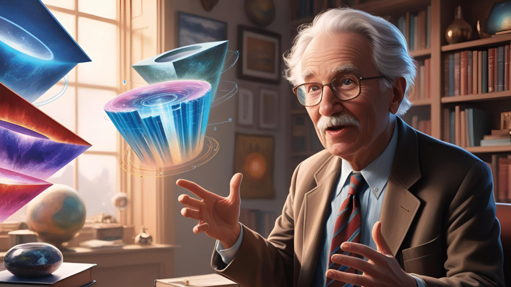 Professor Ryan Duffy explaining Interdimensional Multiverse Theory.