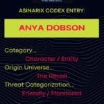 Anya Dobson Codex Card Entry